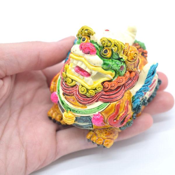 貔貅 置物 ヒキュウ カラフル 樹脂製 彩色済み 6.5cm : 横浜中華街龍