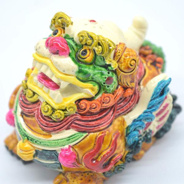 貔貅 置物 ヒキュウ カラフル 樹脂製 彩色済み 6.5cm : 横浜中華街龍