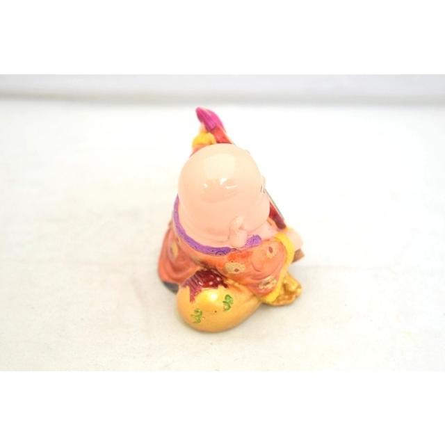 笑佛様 布袋 笑仏 芭蕉扇 樹脂製置物 カラフル マスコット 開運