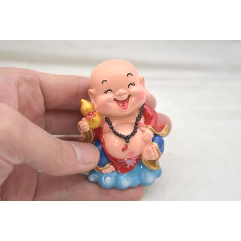 笑佛様 布袋 笑い仏 笑仏 樹脂製置物 ひょうたん 中 7cm 裕福 財運 富