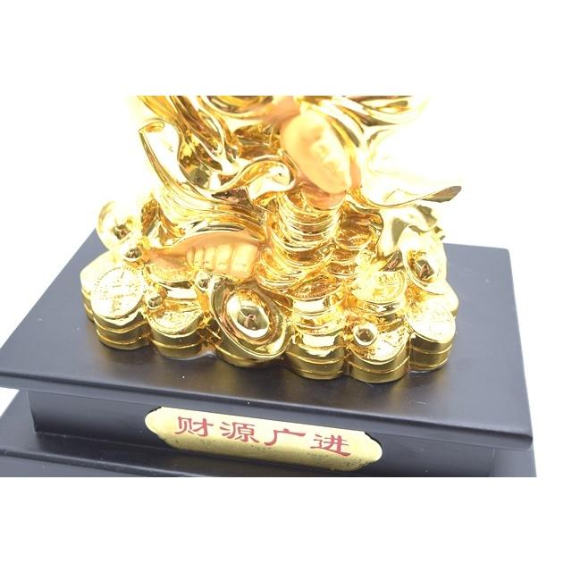 布袋様 置物 笑佛 笑い仏 元宝 樹脂製 台座付き 金色 特大 : 横浜中華