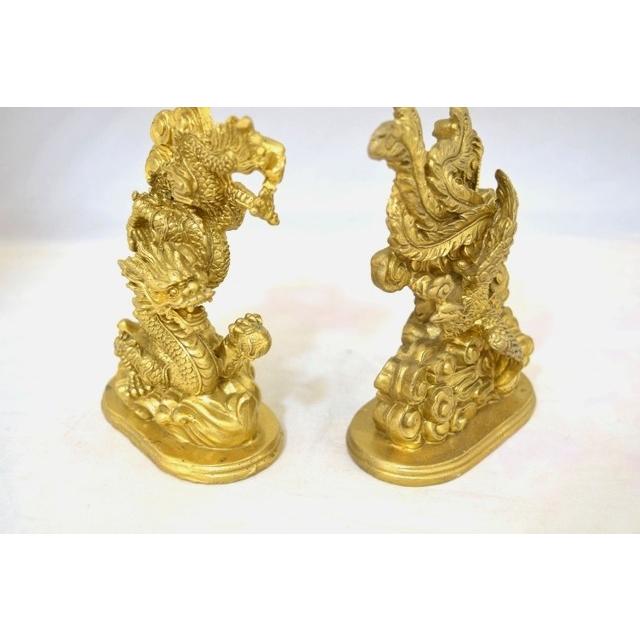 龍 鳳凰 銅製置物 ペアセット 縦長型 中 : 横浜中華街龍 - 通販