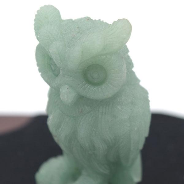 梟 フクロウの置物 アベンチュリン 6cm 天然石製 パワーストーン