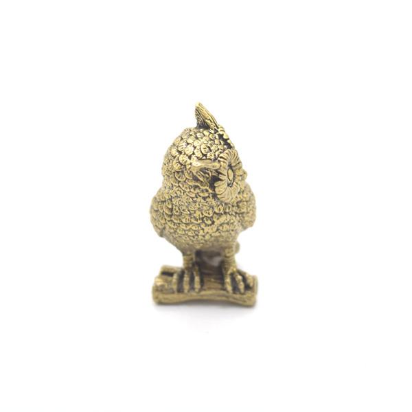 【メール便OK】梟 フクロウの置物 ミニチュアサイズ 5cm 金属製 ふくろう |  | 03