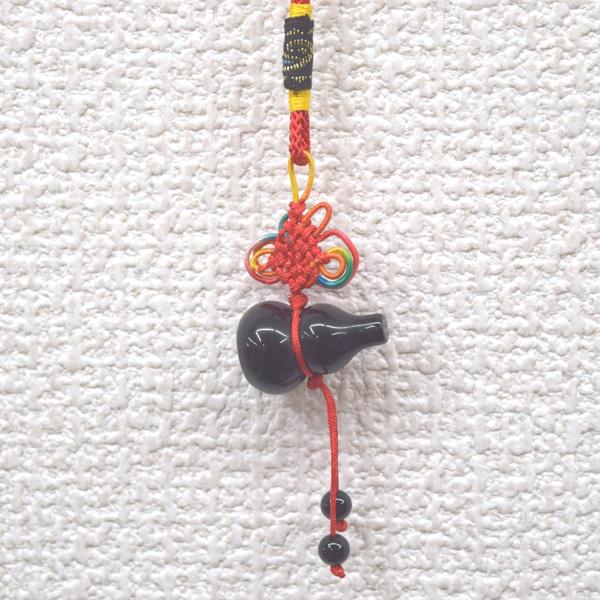 瓢箪 根付 オニキス 天然石製 ひょうたん 吊るし物雑貨 16cm |  | 01