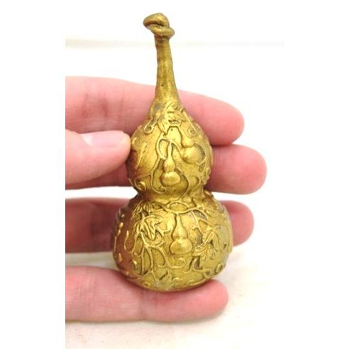 瓢箪 ひょうたん 銅製置物 金色 無病息災 蓄財 8cm : 横浜中華街
