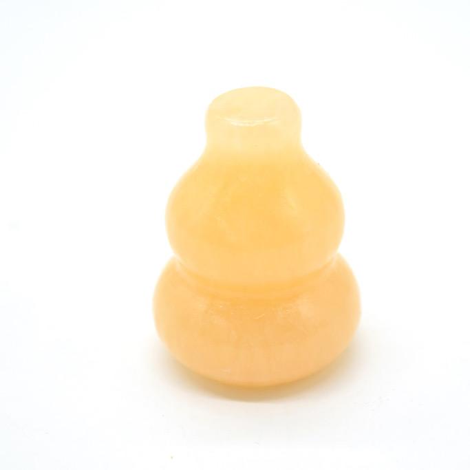 瓢箪 黄玉石 玉製置物 蓄財 魔除け ひょうたん 風水インテリア 4cm 小