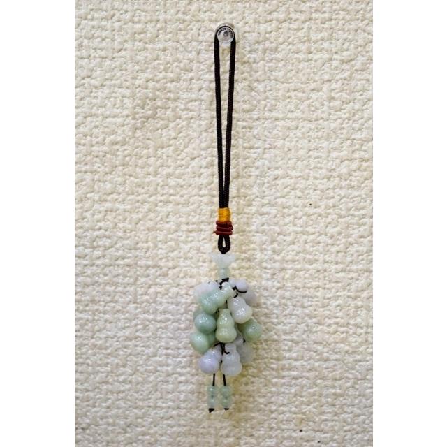 翡翠 ひょうたん 根付 天然石製 魔除け 浄化 吊るし物雑貨 : 横浜中華