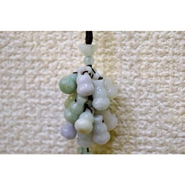 翡翠 ひょうたん 根付 天然石製 魔除け 浄化 吊るし物雑貨 : 横浜中華