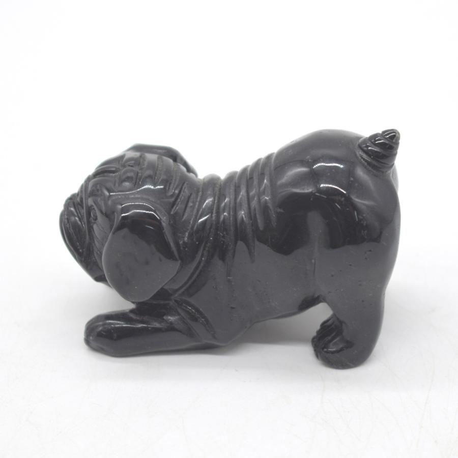 犬の置物 ブルドッグ オニキス 4cm 天然石製 : 横浜中華街龍 - 通販