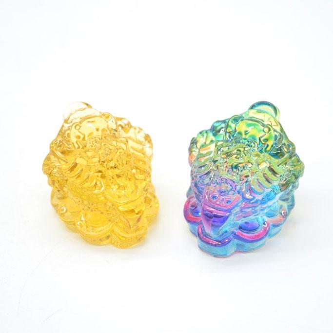 三脚蟾蜍 三本足 カエル 置物 樹脂製 4cm 二色から選べる 半透明 |  | 04