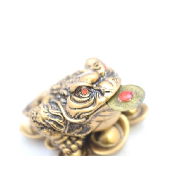 三脚蟾蜍 三本足 カエル 置物 樹脂製 6cm 銅風塗装 |  | 03