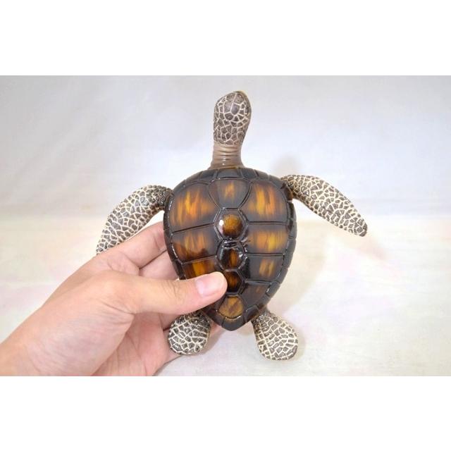 ウミガメ 亀 樹脂製置物 壁掛け置物 長寿 健康 幸運 中 : 横浜
