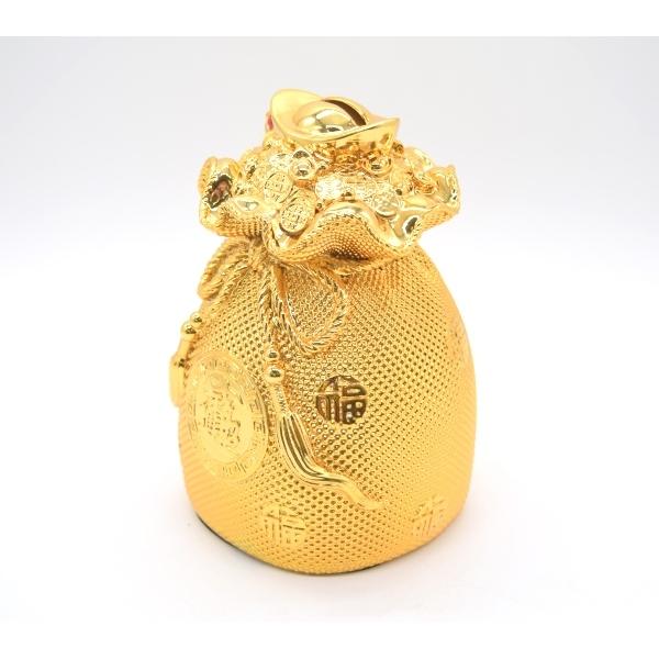 金袋 きんちゃく袋 貯金箱 樹脂製置物 招財進宝 福 金運 財運 金袋 きんちゃく袋 貯金箱 樹脂製置物 招財進宝 福 金運 財運
