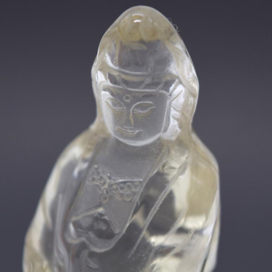 仏像彫刻 天然石製 シトリン 黄水晶 観音菩薩 台座付き 13cm 仏像彫刻 天然石製 シトリン 黄水晶 観音菩薩 台座付き 13cm