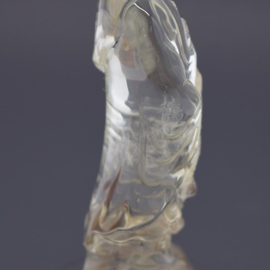 仏像彫刻 天然石製 シトリン 黄水晶 観音菩薩 台座付き 13cm 仏像彫刻 天然石製 シトリン 黄水晶 観音菩薩 台座付き 13cm