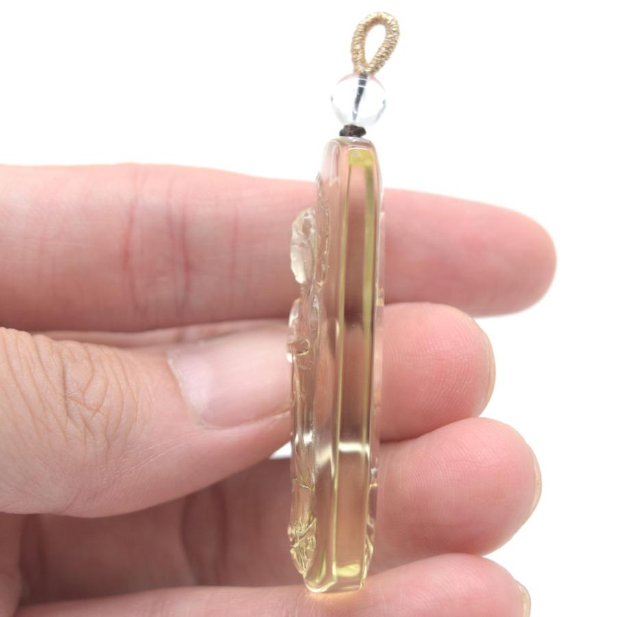 天然シトリン観音像 仏像彫刻 天然石製 シトリン 黄水晶 観音菩薩 台座付き 13cm : 横浜