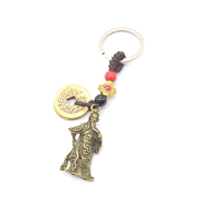 メール便OK】 関羽 古銭つき 銅製 キーホルダー : 横浜中華街龍 - 通販