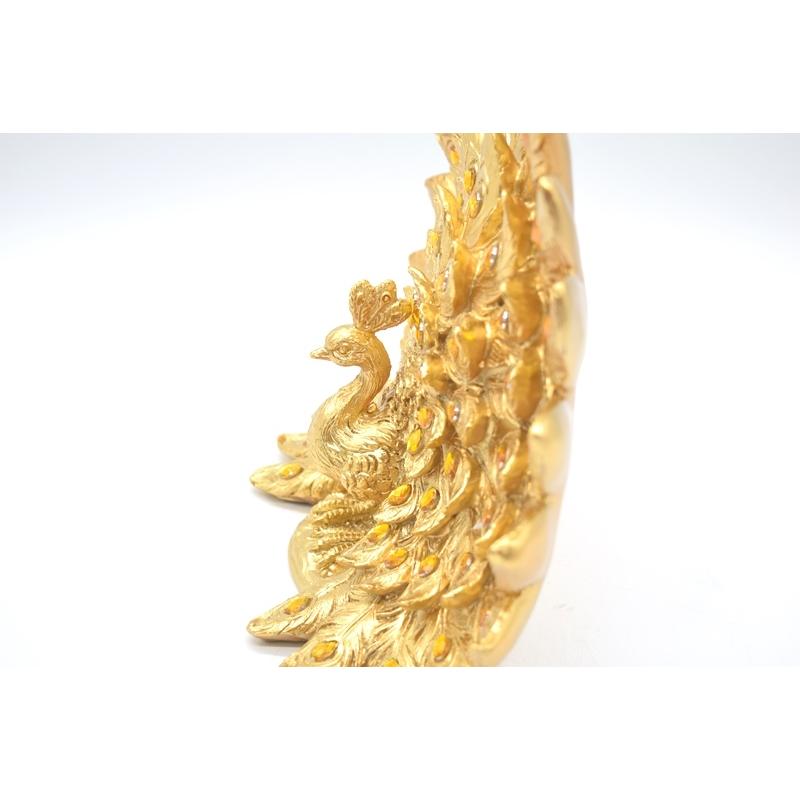 銅器 孔雀 装飾品 工芸品 置物 孔雀 樹脂製置物 金色 24cm : 横浜中華街龍 - 通販 - Yahoo