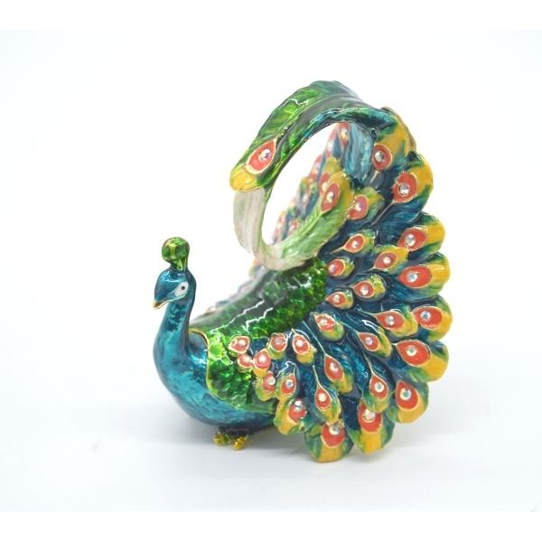 七宝焼　孔雀 楽天市場】【UncleZ】孔雀(青)の七宝焼ブローチ : 京の恵み