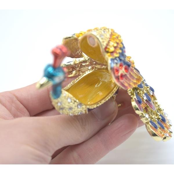 七宝焼　孔雀 孔雀(青)の七宝焼ブローチ - 七宝焼の工房Uncle Z(アンクル