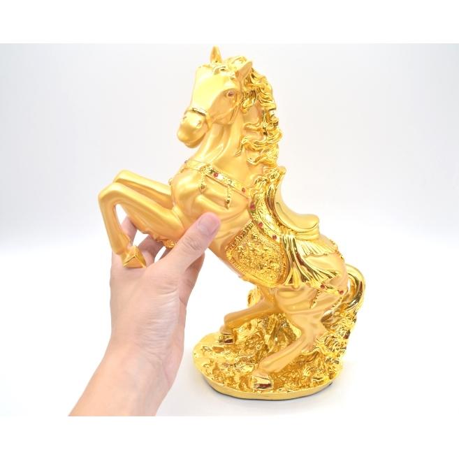 馬 午 樹脂製置物 金色 32cm うまくいく 十二支 :kurouma-3-02-gd:横浜
