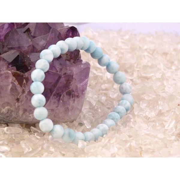 ラリマー 曹灰針石 パワーストーン 天然石ブレスレット 6mm玉 | 