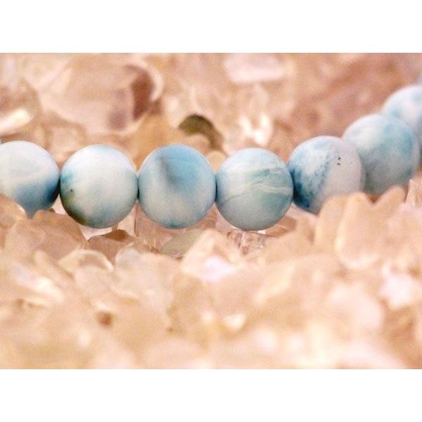 ラリマー 曹灰針石 パワーストーン 天然石ブレスレット 6mm玉 |  | 01