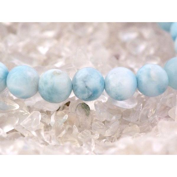 ラリマー 曹灰針石 パワーストーン 天然石ブレスレット 7mm玉 |  | 01