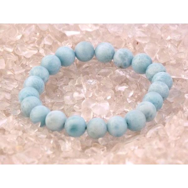 ラリマー 曹灰針石 パワーストーン 天然石ブレスレット 8mm玉 |  | 02