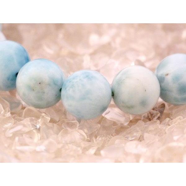 ラリマー 曹灰針石 パワーストーン 天然石ブレスレット 10mm玉 |  | 01