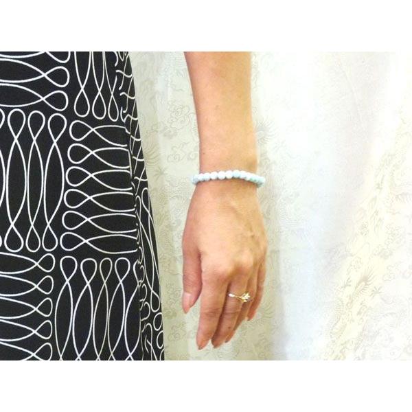 ラリマー 曹灰針石 パワーストーン 天然石ブレスレット 6mm玉 |  | 03