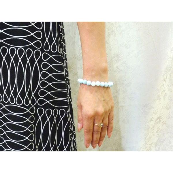 ラリマー 曹灰針石 パワーストーン 天然石ブレスレット 9mm玉 |  | 03