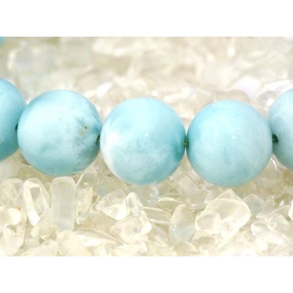 ラリマー 曹灰針石 パワーストーン 天然石ブレスレット 12mm玉 |  | 01