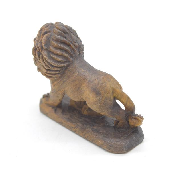 ライオンの置物 獅子 タイガーアイ 天然石製 虎目石 5cm : 横浜中華街