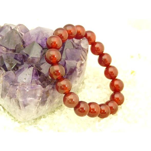 赤メノウ 瑪瑙 パワーストーン 天然石ブレスレット 10mm 人間関係の