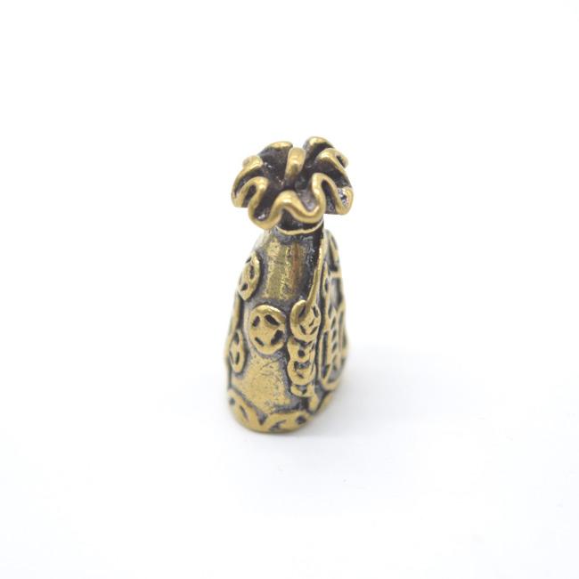 【メール便OK】 巾着 金の袋 銅製置物 ミニチュアサイズ 2.5cm |  | 03