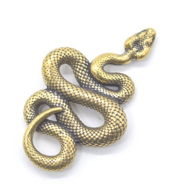 メール便OK】 巳 蛇の置物 ミニチュア 金属製 4cm : 横浜中華街龍