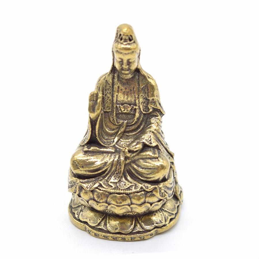 観音様の置物 仏像フィギュア 座像 金属製 ミニサイズ 6cm 観音様の置物 仏像フィギュア 座像 金属製 ミニサイズ 6cm