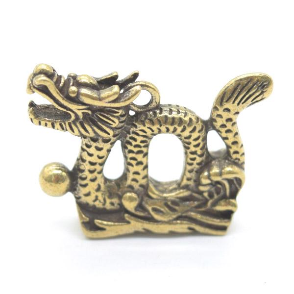 【メール便OK】 辰 龍の置物 ミニチュア 2.5cm 横長型 パーツアレンジ可能  金属製置物 四神 竜 | 