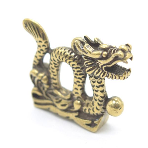 【メール便OK】 辰 龍の置物 ミニチュア 2.5cm 横長型 パーツアレンジ可能  金属製置物 四神 竜 |  | 03