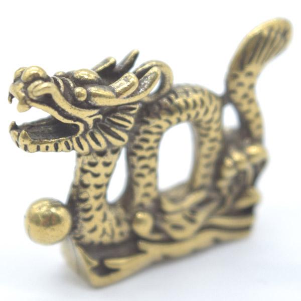【メール便OK】 辰 龍の置物 ミニチュア 2.5cm 横長型 パーツアレンジ可能  金属製置物 四神 竜 |  | 05