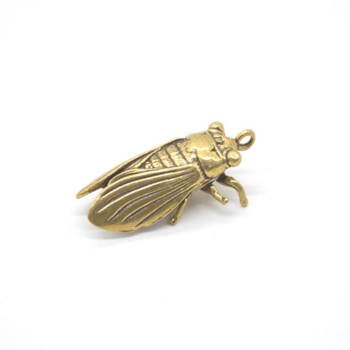 メール便OK】 セミ 蝉 銅製置物 ミニチュアサイズ 3.5cm : 横浜中華街