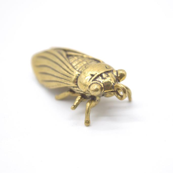 メール便OK】 セミ 蝉 銅製置物 ミニチュアサイズ 3.5cm : 横浜中華街