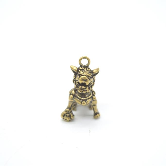 メール便OK】 獅子 シシ 毬持ち 銅製置物 ミニチュアサイズ 3cm : 横浜