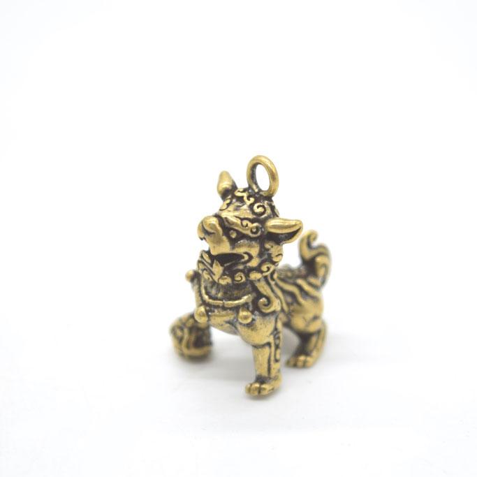 メール便OK】 獅子 シシ 毬持ち 銅製置物 ミニチュアサイズ 3cm : 横浜
