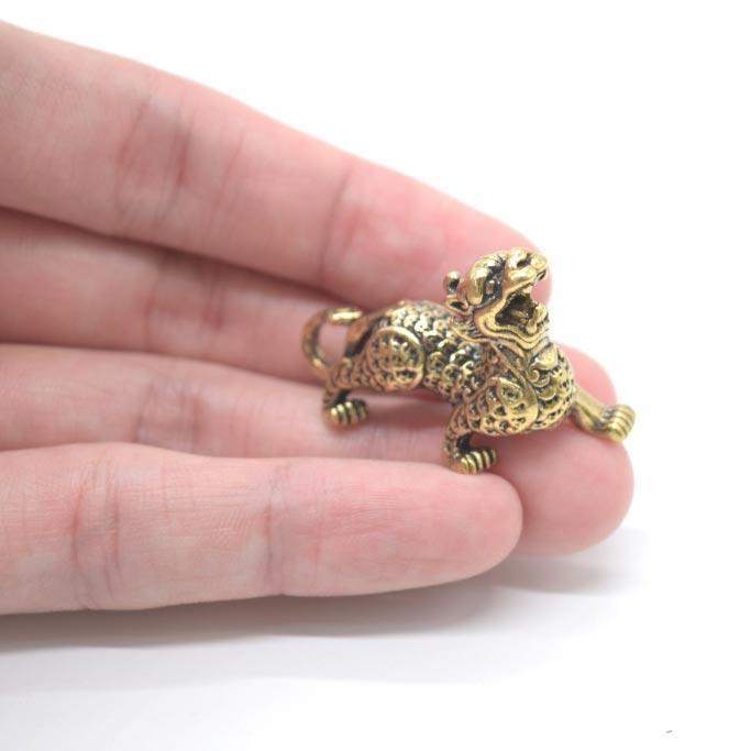 メール便OK】 ヤアズ 睚眦 辟邪獣 ミニチュア 銅製置物 4cm メール便OK】 ヤアズ 睚眦 辟邪獣 ミニチュア 銅製置物 4cm