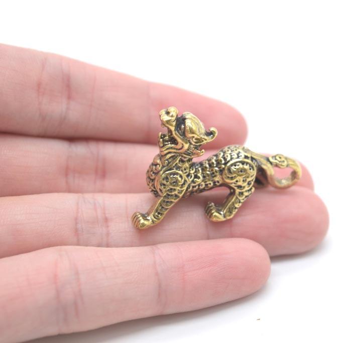 メール便OK】 ヤアズ 睚眦 辟邪獣 ミニチュア 銅製置物 4cm メール便OK】 ヤアズ 睚眦 辟邪獣 ミニチュア 銅製置物 4cm