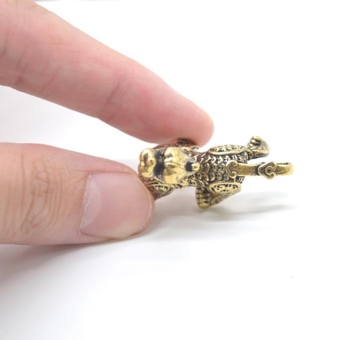 メール便OK】 ヤアズ 睚眦 辟邪獣 ミニチュア 銅製置物 4cm メール便OK】 ヤアズ 睚眦 辟邪獣 ミニチュア 銅製置物 4cm