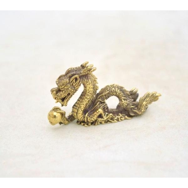 【メール便OK】 龍 ドラゴン ミニチュア 銅製置物 四神 東 守護神 | 
